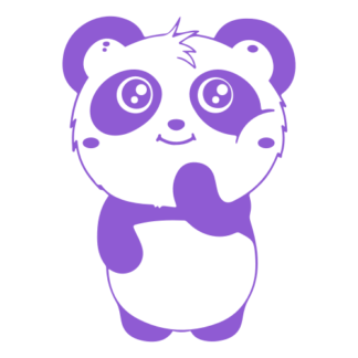 Shy Panda Decal (Lavender)